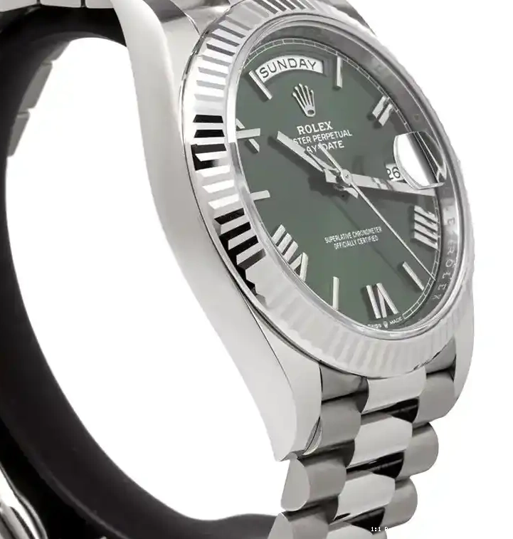 Prestigious Jewelrys White Day-Date Gold Rolex 228239 0624